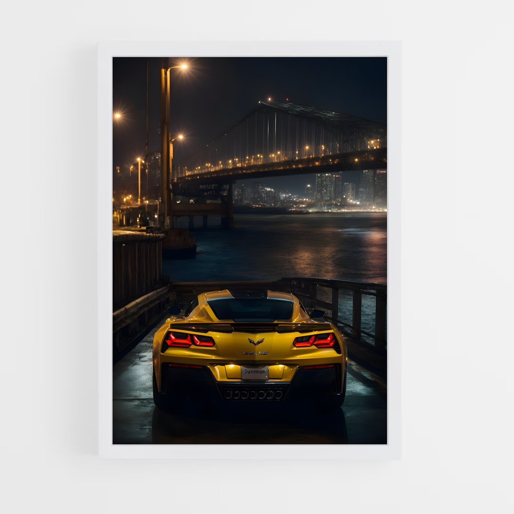 Poster Corvette sur le Pont – affiche Chevrolet (vue 3)